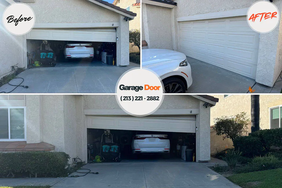 Before and after: garage door repair Belcourt, ND